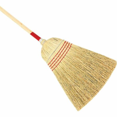 HARPER 12 In. W. x 56 In. L. Natural Wood Handle Contractor Corn Broom H100